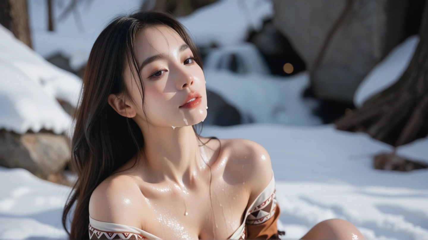(nsfw:1.3)、(One woman、Full nudity、Completely naked:1.5)、20 year old Japanese woman、Pretty woman、Embarrassed smile、Embarrassed expression、(Snowy winter morning park、20cm of snow:1.5)、(Perfect Anatomy:1.3)、(Full Finger:1.3)、Photorealistic、Tabletop、Highest quality、High resolution、 Delicate and beautiful、Perfect Face、Beautiful attention to detail、Fair skin、Beautiful feet、topless、Beautiful nipples、Beautiful bust、Lifelike skin texture、(Nikon Z9 and NIKKOR Z 50mm F1.Shooting with two lenses、F-stop 2.4、iso 200、Shutter Speed 2000)、Clear photos、RAW Photos、The temperature is 0 degrees Celsius