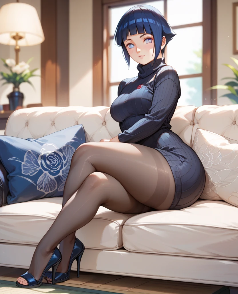 masterpiece, best quality, 1girl,1boy,blue hair, short hair, blush, sweat, office,futanari,latex uniform,femdom,licking shoes,crossing legs
