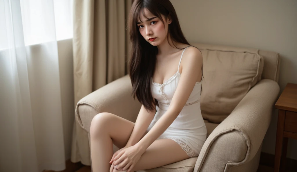 ベッドに座っている白いドレスを着たアラフィーのasian woman, gorgeous young korean woman, beautiful south korean woman, beautiful young korean woman, beautiful asian girl, korean girl, beautiful asian woman, gorgeous chinese model, korean woman, asian girl, japanese goddess, chinese girl, young asian girl, cute young woman, beautiful young asian woman, asian woman, japanese model