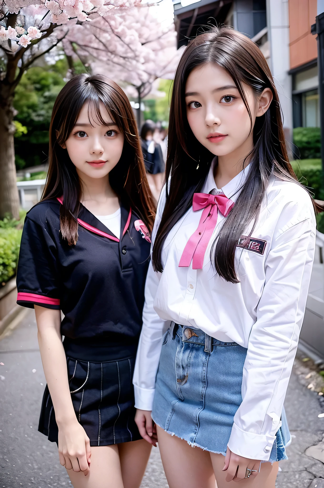 18-year-old high school girl in pink miniskirt