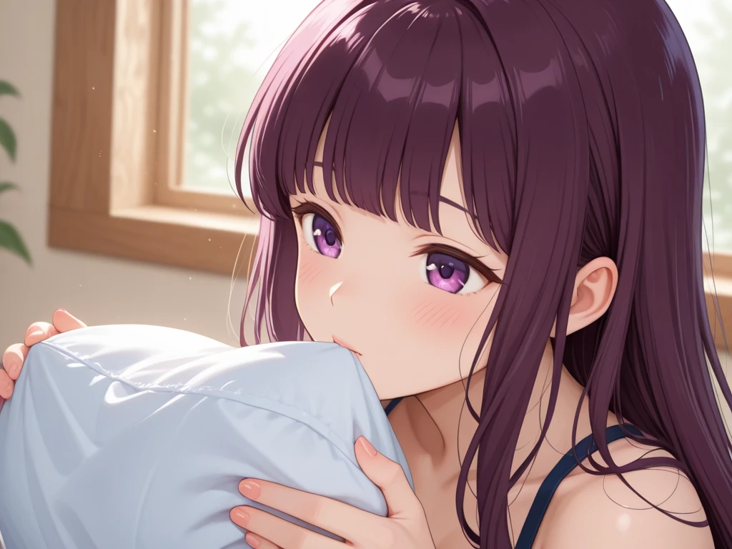 (8k, Ultra-high resolution, The best masterpiece, best quality:1.2), Very detailed, portrait, Half Body, side, focus on eyes, HD RAW photos, career arrest, High quality and beautiful, 超高清 8k 影像照片, confess, Professional photography, (actual, actual相片: 1.37), Very detailed的美麗女孩, Super delicate face shape, Contoured eyes, (Very detailed eyes), Delicate skin, (HD Skin:1.2), Neatly contoured fingers, (20:1.2), Twenty generations, cute girl, young beautiful mother, solo, Ai Hoshino, Hoshino Ai, Permanent, (Wearing home clothes), Vibrant look, (Layperson, Living room), Dynamic dark purple long hair, shiny purple eyes, (Star-shaped pupil:1.5), one hand raised, Sensual, Exuding motherly love, perfect anatomy, Detailed background, HD Background, Volumetric lighting, actual, stunning details, 8k Ultra HD, high quality, CG unity, C4D Rendering, 3D Rendering, Octane Rendering,