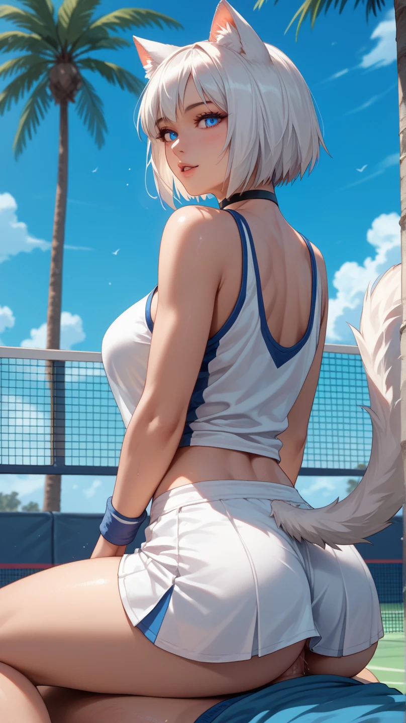 (best quality, masterpiece), 1 girl, centaur, It takes,White skin, Sports day, belly button t-shirt, beautiful girl perfect wolf photo, perfect wolf photo