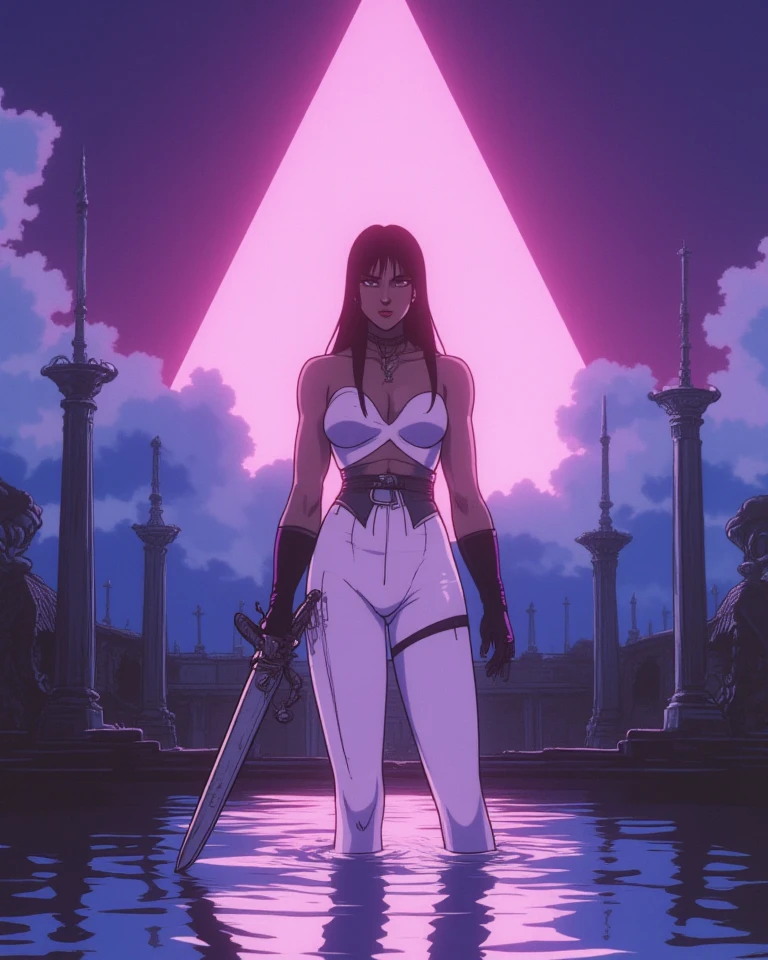 A superheroine wearing skimpy outfit, sleeveless, long hair, flying, wielding daggers, no cape, no mask, dynamic pose, 3d, (8k), detailed texture,(hyperdetailed), (photo realistic), cinematic light, cinematic action, highly detailed, realistic, Isometric, full body, in frame, driven expression, dark theme, (extremely detailed eyes), detailed symmetric realistic face, extremely detailed natural texture, masterpiece, extremely detailed, amazing, fine detail, rich colors, hyper realistic lifelike texture, dramatic lighting, unreal engine, trending on art station, photo realistic, RAW photo, high quality, high res, sharp focus, extremely detailed, cinematic lighting, 8k, high definition, cinematic, neoprene, unreal engine 5, ultra sharp focus