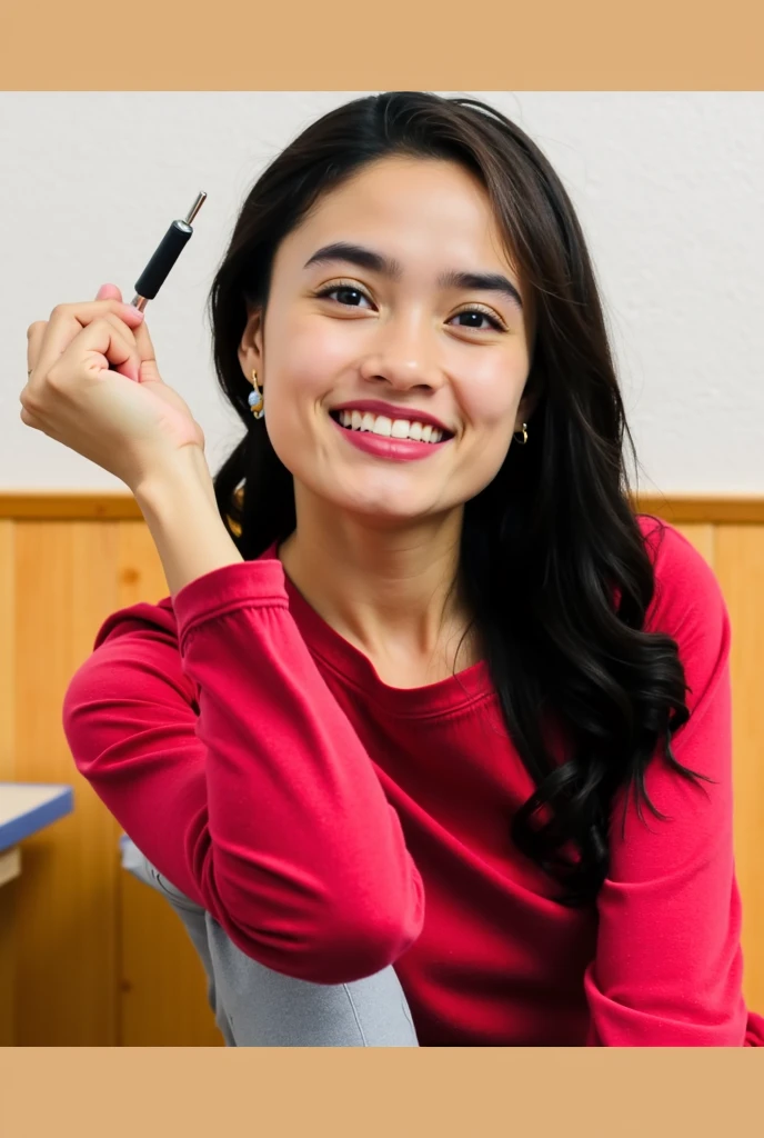 A happy person doing leisure activity after taking care of finances