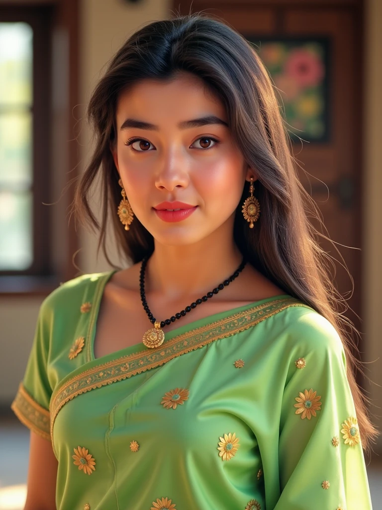 Asian cute girl in sari