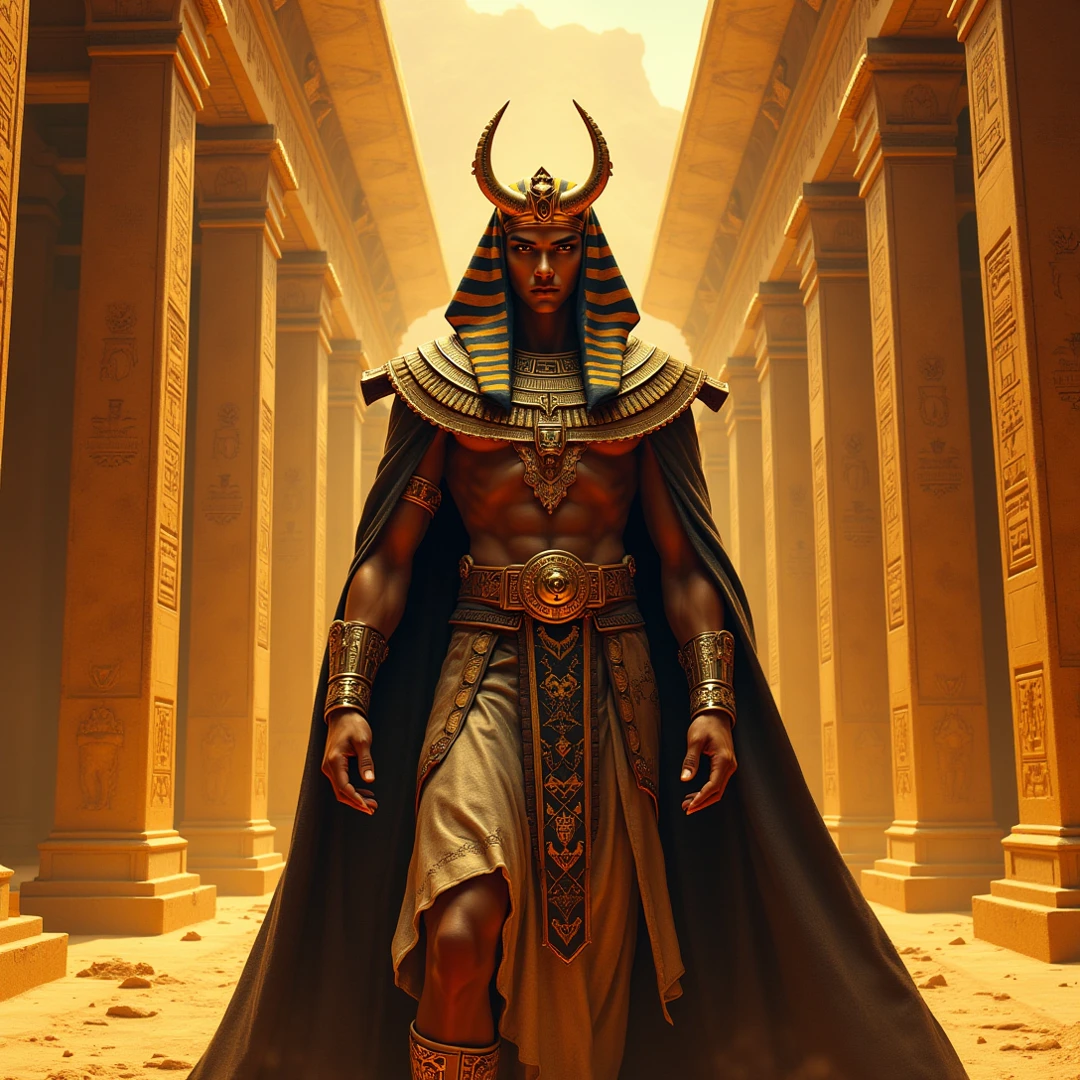 Anuvis Warrior ,morn , beardless and thin and with glasses