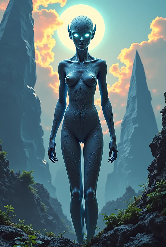 a giant alien woman