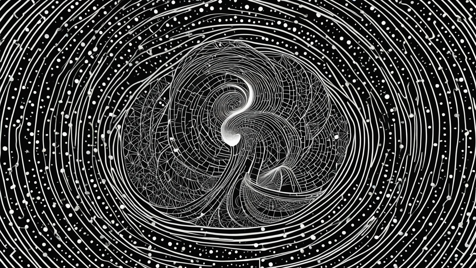 Various round optical illusion images that seem to draw you in to train your right brain