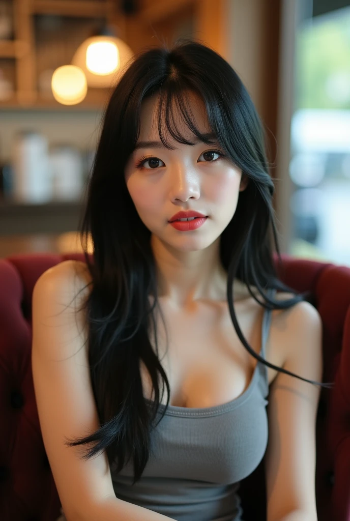 Araf woman sitting at the table,Holding a bowl of popcorn in his hand, gorgeous young korean woman, beautiful Korean women, beautiful young korean woman, Korean girls, gorgeous chinese models, Beautiful Asian Girls, korean woman, beautiful asian woman, Young cute asian face, ChineseGirl, Beautiful girl model, young asian girl, Asian beautiful face, Beautiful model girl