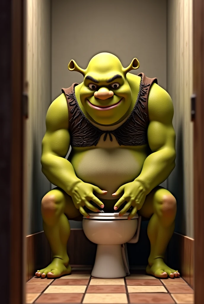 Fat ogre big belly and large body and his big chunky body and his Butt is Big And his Butthole is Bigger but hes on the toilet