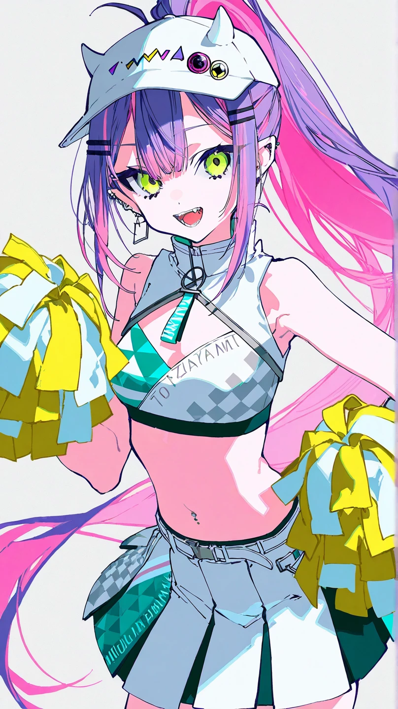 ((Masterpiece)), best quality, absurderes, ultra detailed, 8k, dynamic pose, super complex details, intricate details, holographic, cowboy shot, golden ratio, super cute girl, neon aura, delicate and beautiful face, cosmic cheerleader, mature girl, super beautiful asian girl with super beautiful glowing eyes, super beautiful glowing multicolored hair, nice and sexy body, slim body, perfect body, wearing a super sexy cosmic cheerleader outfit, holding neon pom poms, in the center of the galaxy