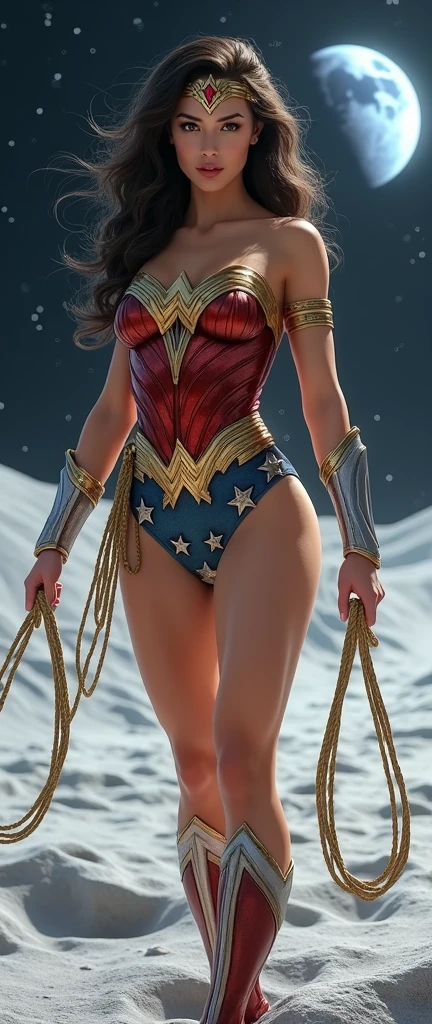 wonder woman chubby full body with the background of space --auto --s2