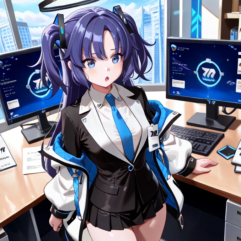 School swimsuit 3girls, cyber world, hologram, School swimsuit, cyber world, Hologram, SF, gleaming, glamourous, glossy skin