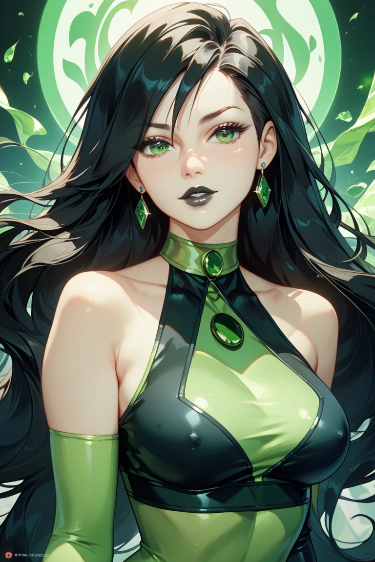 triangle with emerald green and black gradient