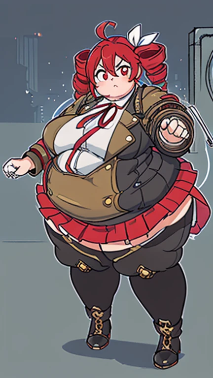 noi, nun, huge breast, boots, pants,cloak, musclegirl, walking, smile
