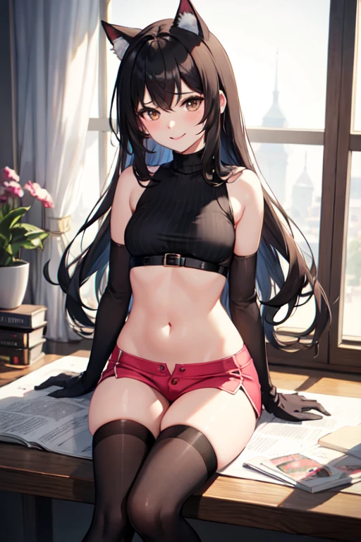 Pokemon Dawn, Pokemon Dawn, Black Hair, blue eyes, Side Lock, Long Hair, (Small breasts:1.2), break bare shoulders, Beanie hat, black shirt, Black socks, bracelet, Have, jewelry, Knee-high,red scarf, scarf, White Hat,break looking at viewer, break outdoors, city, null,not wearing pants, Are standing, Cowboy Shot, Outdoor, Watching the audience,In underwear, Sexy corsets, lace and lingerie with great detail,Bedroom, ((masterpiece)), (((highest quality))), ((Super detailed)) , break (masterpiece:1.2), highest quality, High resolution, unity 8k wallpaper, (figure:0.8), (Detailed and beautiful eyes:1.6), Highly detailed face, Perfect lighting, Extremely detailed CG, (Perfect hands, Perfect Anatomy),