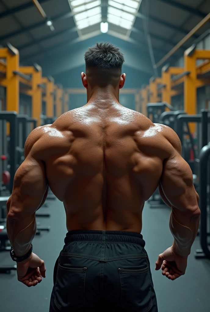 He knew a man with a huge back and many muscles, Fitness is overrated, بنية muscularة مبالغ فيها, Full growth from the back, in Full growth from the back, Exaggerated muscles, Big muscles, Shred it, rear side portrait of a muscular, muscular character, huge muscles, muscular!!, huge muscles, Extreme muscle, His back is round