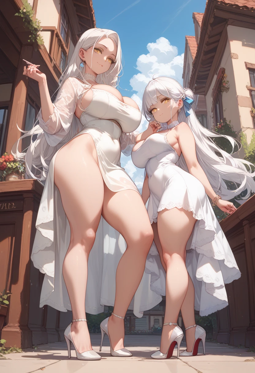 Chinese style beauty,White transparent bikini,Sexy Girl,Blushing shyness,Random hair,Huge breasts,Huge ass,Rain,Barefoot