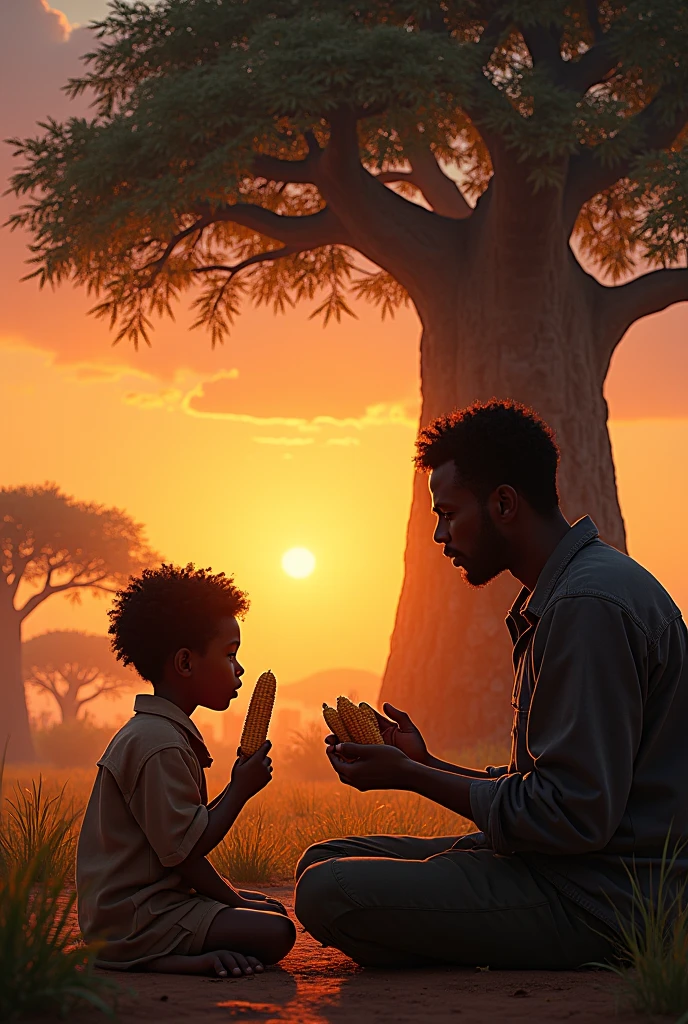 Year: 2005
Country: Kenya
Description: In the Nairobi National Park, an upper-middle-class family has set up a charming afternoon tea picnic on the savanna. Giraffes roam in the background as the family members enjoy their tea amidst pastel-colored vintage furniture.