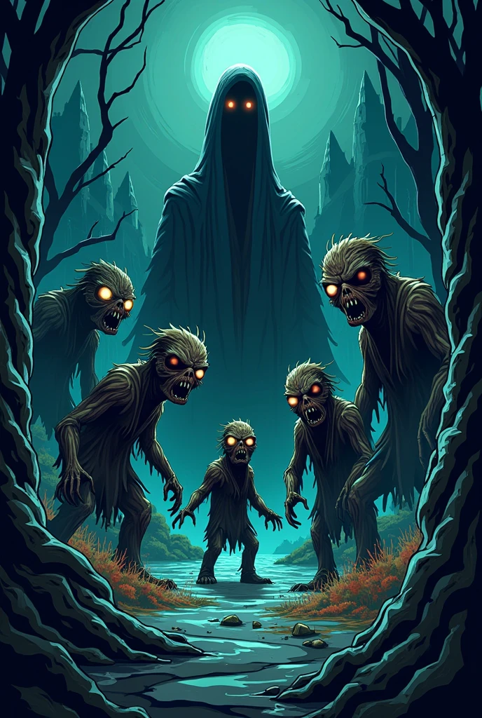 creepy puppet people, multiple hands, zombie aesthetic