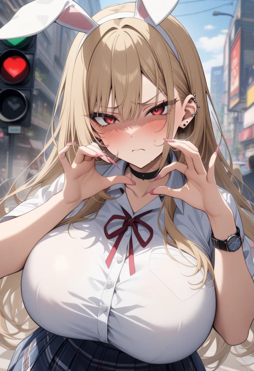 (masterpiece,best quality, detailed), 1girl, solo, outdoors, night, rain, alley, open mouth, <lora:powerChainsawMan_v11:0.8>,
horns, symbol-shaped pupils, long hair, power, white shirt, black necktie, black pants, blue jacket, claw pose, wet clothes, floating hair, fangs, v-shaped eyebrows, dutch angle