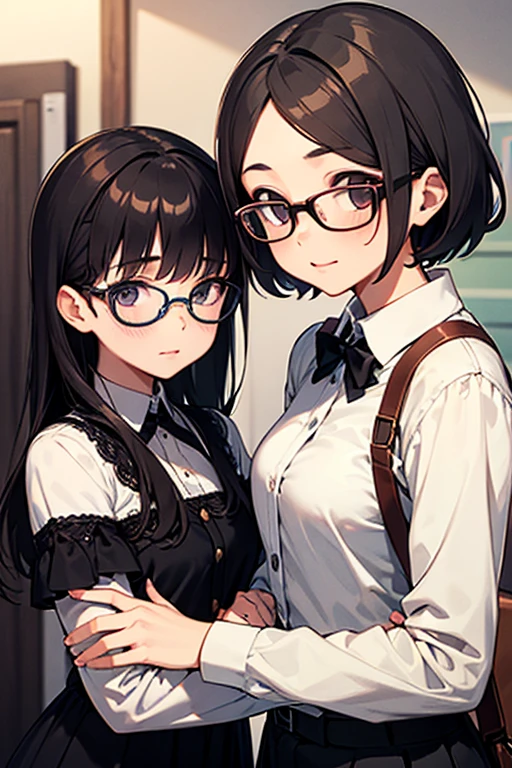 18 yeas old, girl, brown hair, bob cut, Straight bangs, slim, big tits, narrow red eyes, cute, cat ears, glasses,
(embarrassed, blush:1), (ecstasy:0.6), (think:1.8), (smile:1.5), (sweat:1.6), ruffle shirt, layered pleated skirt, braless, see-through, ribbon, fishnet, frills, Kneesocks, , rose, headdress, loafers,
handcuffs, frontal, standing, centet of attention, alley, night, spotlight