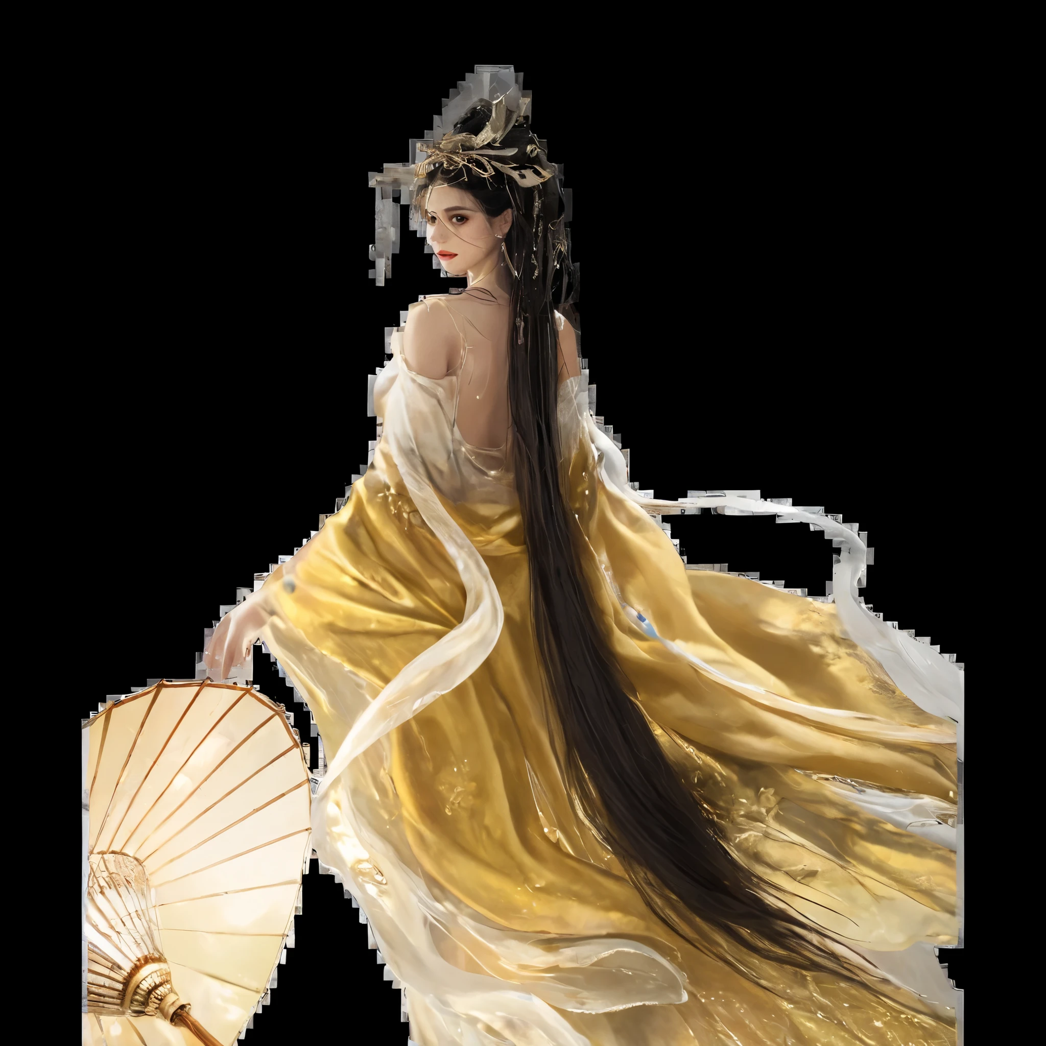Front view of a woman,H cup, are perfectly detailed,has exquisite facial features, Clothes are exquisite , Game Character Design ,3D Rendering