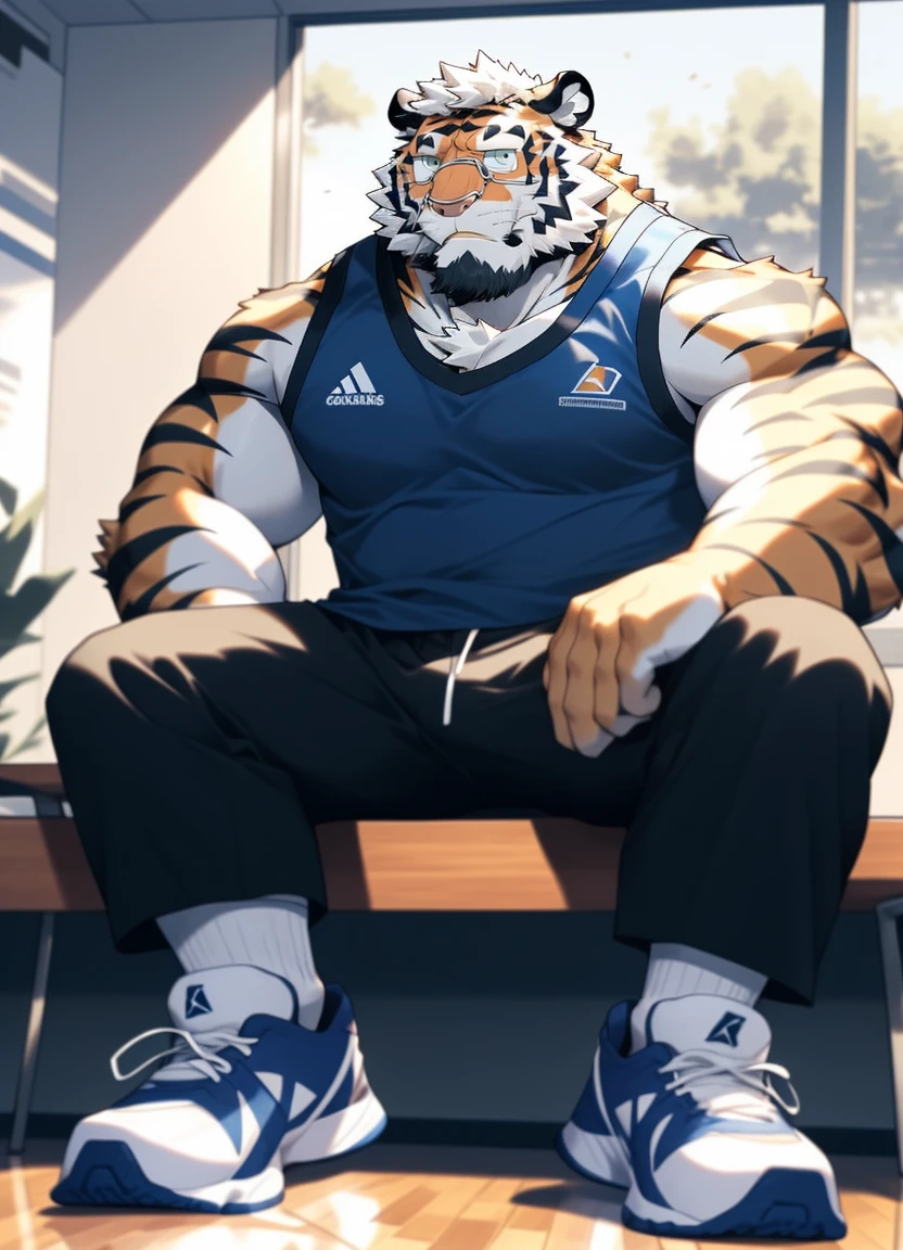 Chubby,Tiger Orc,sexy panties,Sports students,Dressing room background,dirty Socks,blushing,Sitting,Sweat after exercise,big foot,big nipples,nipples play.