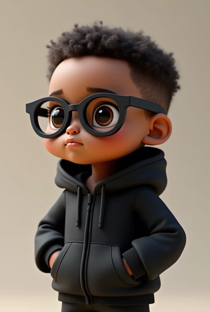 Generate a real image of a child, dressed in elegant sportswear, sunglasses and a school background