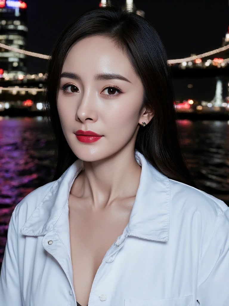 ((best qualtiy,tmasterpiece,超高分辨率)),(realisticlying:1.4),(Korean star poster-like),(((1girl))),From head to knees,Dynamic posture,adult face,Slim,(ssmile),(shiny skins),(contours,frontage,),whaite hair,long whitr hair,黑The eye,(big cleavage breasts),Top fashion,((White plush coat)),Lace,(short skirt),(Heavy snow:1.5,the night,city night scene),(Clear eyes),(Clear nose),(Clear lips),(Fair skin),(Ultra-realistic textile textures)
