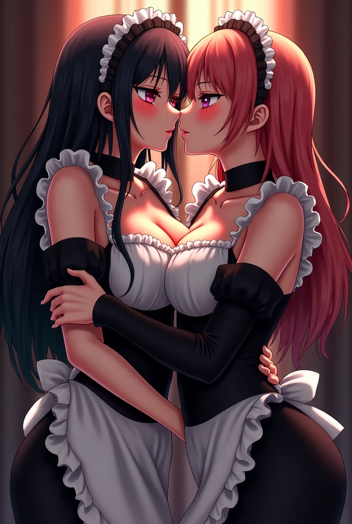 Masterpiece, 2 girls, sexl, big breasts, kisses, double gag, tied