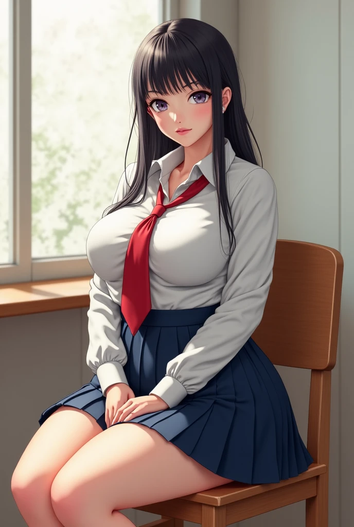 High resolution、High resolution、in 8K、RAWphotographgraphy、Highest quality、masterpiece、Tabletop、erotic、student、Light green Bra,White skin,knees,(Skin-colored pantyhose),Detailed Panty Pattern、Panty Focus、Pink Panties、absurdes,Small face、Big Breasts、Part the front hair from the middle、The forehead is visible,(Cold look<Squinting my eyes,Glare,strong,Light anger)、masterpiece,Highest quality、超High resolution,RAWphotograph,only,Beautiful poop,one person, one personで,Dark look,Small breasts,whole body、very nice、ＪＫ ,high school girl,Japanese women,Are standing,（Realistic：1.37）、Photon Mapping,Light blue ribbon,Realistic、Cute Face,Brown eye、Black socks、22 years old、(Red bow tie)、Radio City、Physics-based only dulling、prospect、Written boundary depth、Blurred Background、photograph,girl、body,Beautiful legs, Long legs, Thin legs,Long Bob Cut,(I can see the front hair), hair, lips, green_eye, Nose Soft,(Light blue shirt), (Navy Pleated Skirt), I can see the knees,See-through clothing,, thigh, black cotton socks,Nogizaka Idol, , Japanese Ido、Sparkling eyes、Glossy lips、