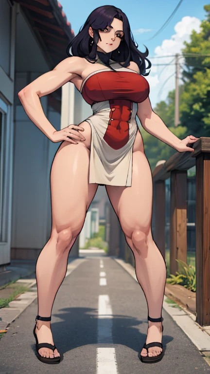 in a park, short pixie cut, brown hair, blue eyes, ((nipples, armpits, cameltoe)), sneakers, baby face, (((full body view))), slutty outfit, beautiful face, thick eyebrows, fat ass