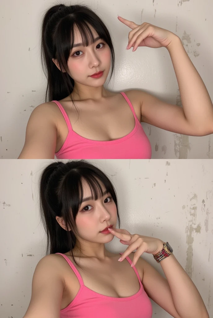 best quality, (masterpiece:1.4), (photorealistic:1.4), detailed eyes, detailed face, detailed hair, 1girl, full body, (sweaty:1.4), white skin, brown eyes, brown high ponytail hair, pink lips, car racer outfit, at car racing arena, sunny weather, (medium breast:1.1), clear sunglasses, raised eyebrows, detailed background, detailed around, Social realism, hairpods, backlighting, seating chart, sideways, Canon, 135mm, award winning, 8k