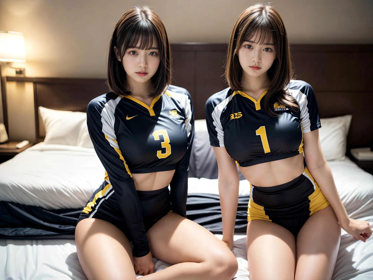 Chicas de grandes senos, y nalgas perfectas, jugando volleyball