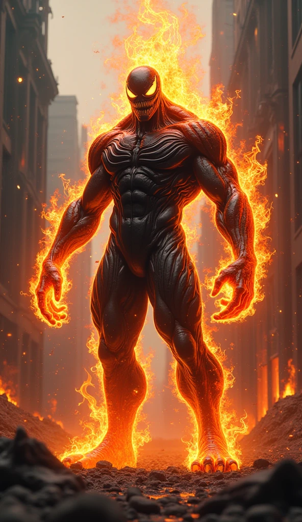 
Draw the fusion of Venom and Phoenix。