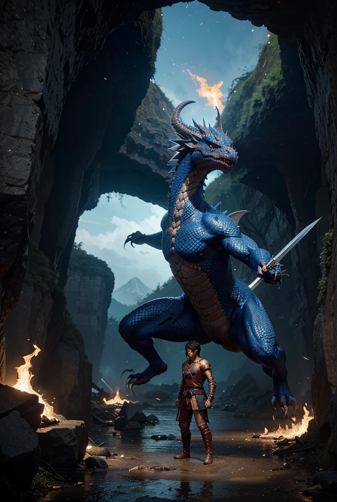 HD, World of Warcraft,Dracthyr,petrification,statue,stone statue,moss,crack,dragon,human like dragon,
