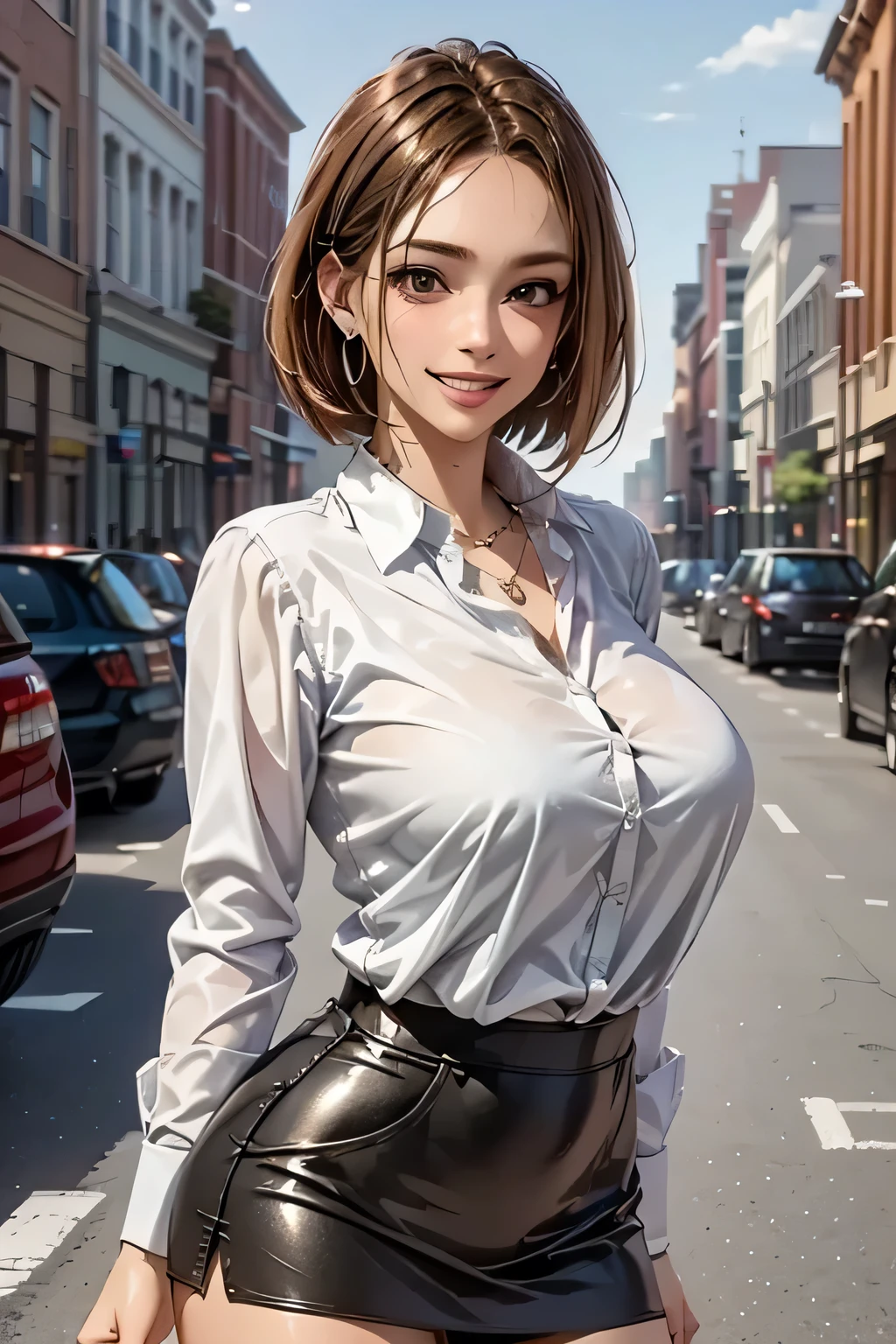 (((Practical photography))),, portrait, (Scared face:1.3),, beautiful girl, Looking at the audience, , (Uniforms:1.2), Button up your shirt and pants, , (Full cleavage:1),, in japanese street, (environment details:1.3),, (original photo, CG Unity, photography, ultra Practical details, Clear focus, Delicate skin,4K, High resolution, masterpiece, best quality, Practical, Energetic:1.2),, (8k,4K, Ultra HD, high resolution, professional, Movie, Movie, dramatic),, (Anamorphic depth of field blurred background), Detailed background,
