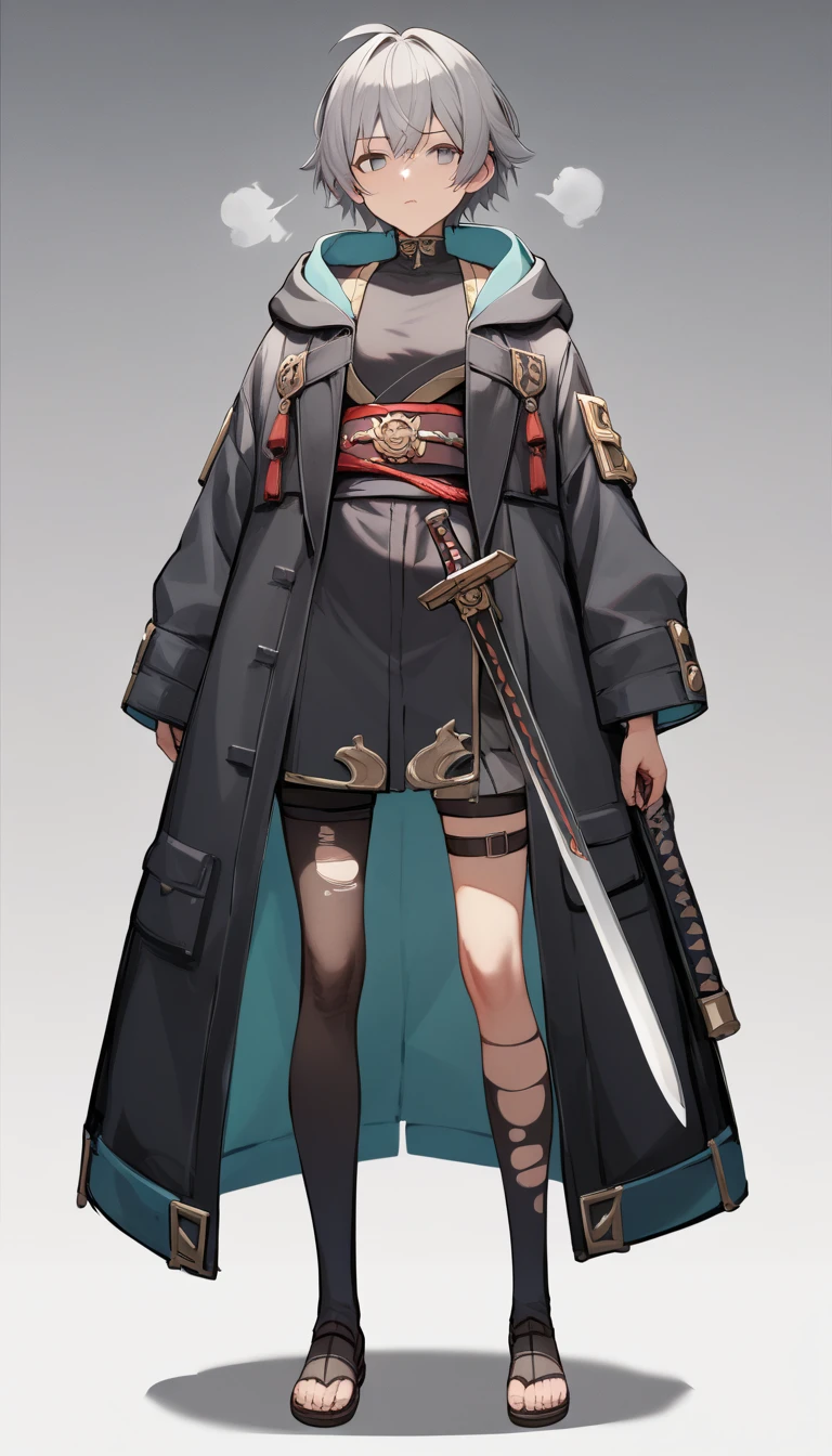 um desenho de uma mulher com uma roupa preta segurando uma espada, inspirado em Kusumi Morikage, inspirado em Kanō Hōgai, inspirado em Kano Sanraku, inspired by Kawabata Ryūshi, samurai feminino, Japanese anime style, personagem de estilo anime