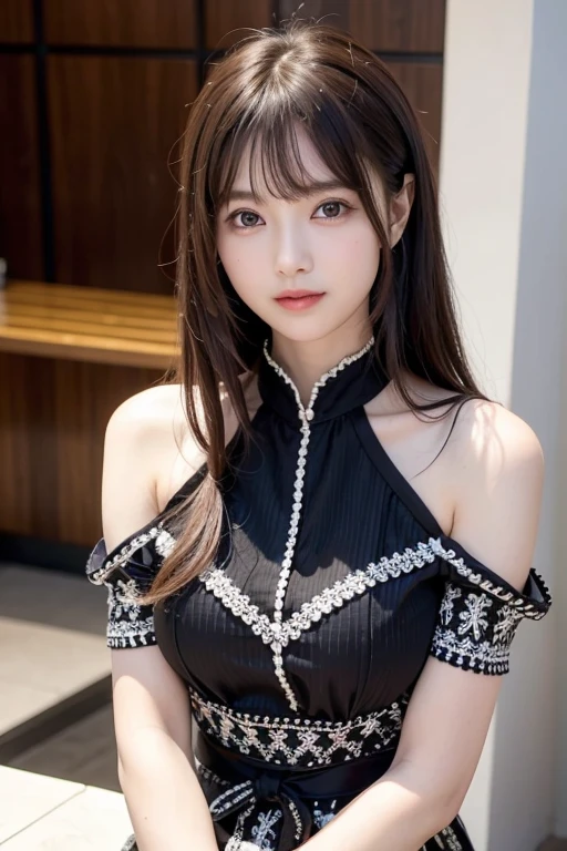1girl, black formal dress, white background, <lora:AiUehara_Jav-02:1>