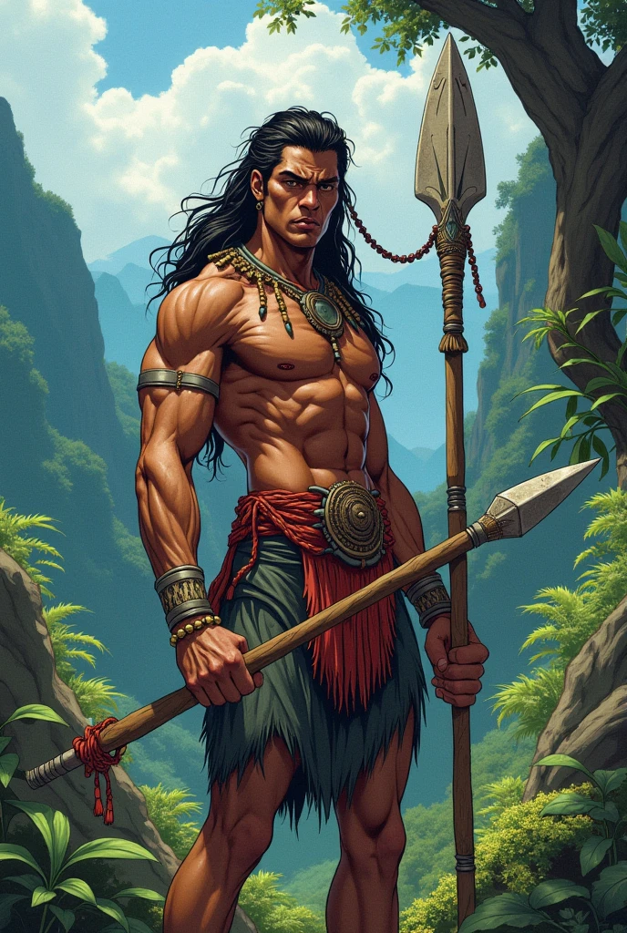 image of an anime male Asháninca