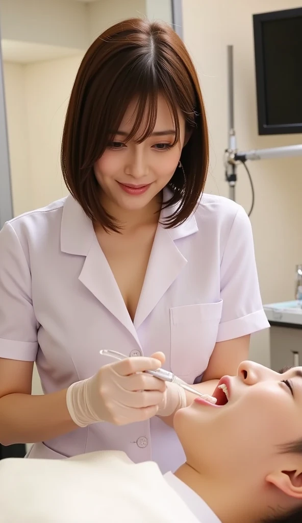 Sexy young Asian doctor wearing glasses on her knees sucking, bj, blowjob, thin wire pink glasses, blue scrubs, oral, on her knees, fellating, fellatio, cock in her mouth, pleasing, hj, hand job, cum, cum on face