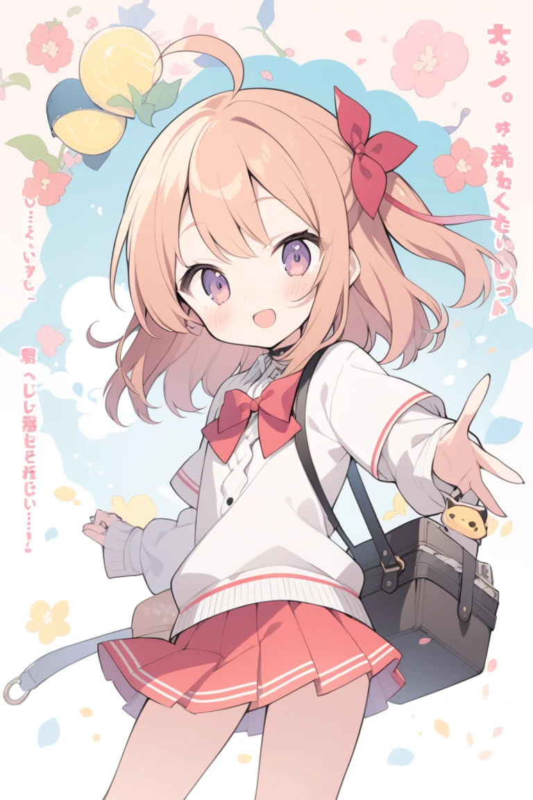 masterpiece, best quality,1girl, ascot, blonde_hair, bobby_socks, crystal, flandre_scarlet, frilled_shirt_collar, frills, hat, hat_ribbon, looking_at_viewer, mary_janes, mob_cap, one_side_up, open_mouth, puffy_short_sleeves, puffy_sleeves, red_eyes, red_footwear, red_ribbon, red_skirt, red_vest, ribbon, shadow, shirt, shoes, short_sleeves, side_ponytail, simple_background, sitting, skirt, socks, solo, vest, white_background, white_headwear, white_legwear, wings, yellow_ascot