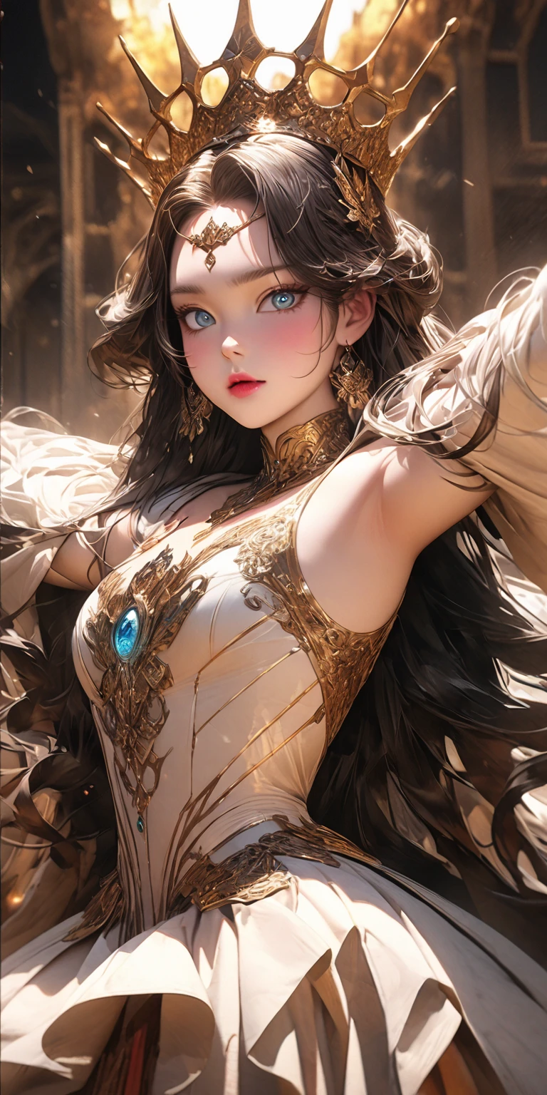Official Art, Unity 8k Wallpapers, Ultra Detailed, Beautiful and Aesthetic, Masterpiece, Best Quality, (Zentangle, Mandala, Tangled, Entangle), (Fractal Art: 1.3), 1girl, Very Detailed, Dynamic Angle, Cowboyshot, Most Beautiful Forms Chaotic, Elegant, Fauvist Design, Bright Colors, Romanticism, James Jean, Robbie Devi Antono, Ross Tran, Francis Bacon, Michal Mlaz, Adrian Ganey, Petra Kotwright, Gerhard Richter, Takashi Yamamoto, Ashley Wood, atmospheric, ecstatic notes, flow notes visible, (black silk), (whole body),