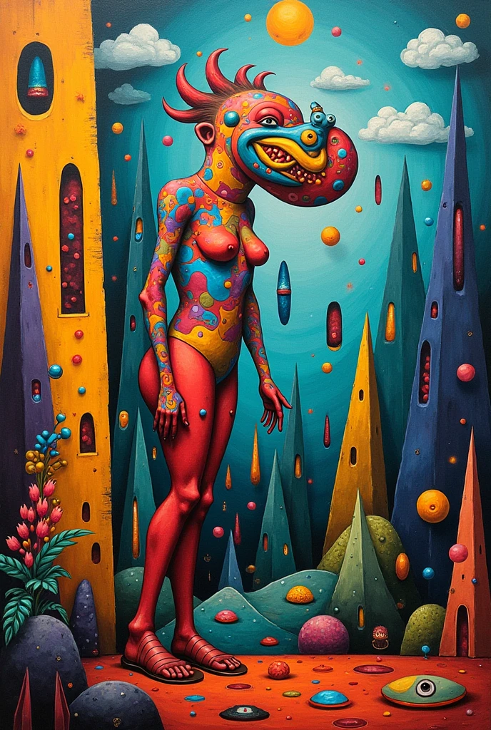 a hyper-realistic, hyper-surreal nonsense bizarre piece of meat suggesting a sensual woman with the body multiplied from the top to the bottom embrassing ten biological inflatable hyper-surreal multiple toys around her, background of luxurious apartment full of toys in a hyper-surreal ambiance of pleasure and pain
