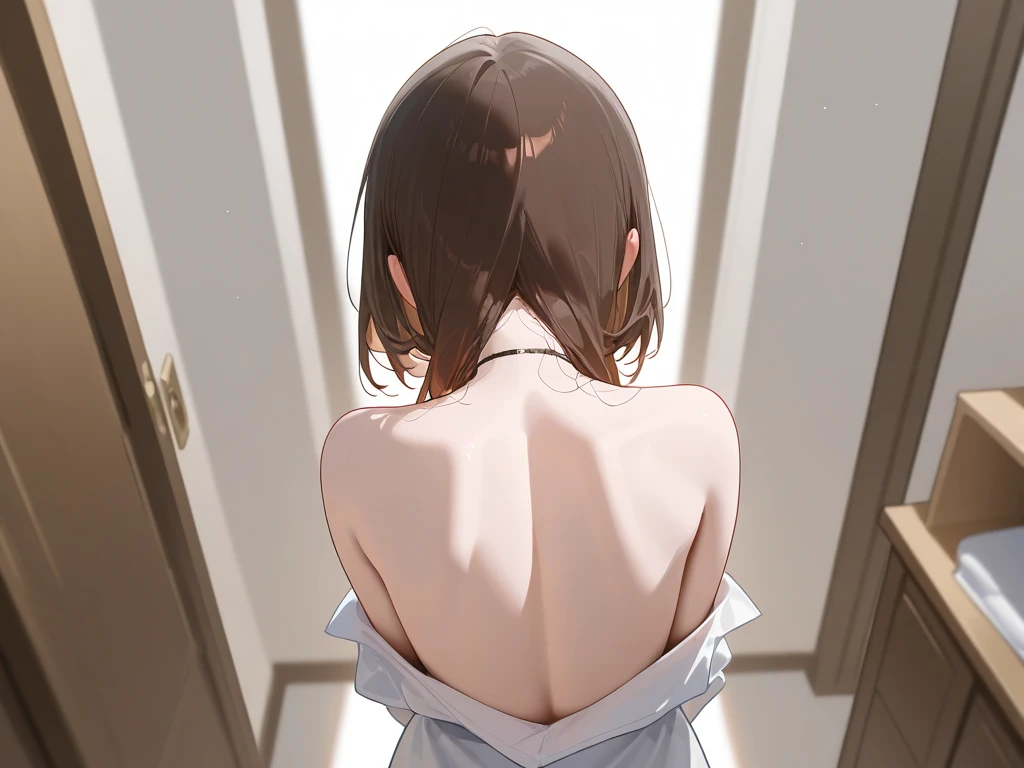 Inugami Korone, Are standing, bed, bedroom, window, sunlight, View your viewers Completely naked Sex