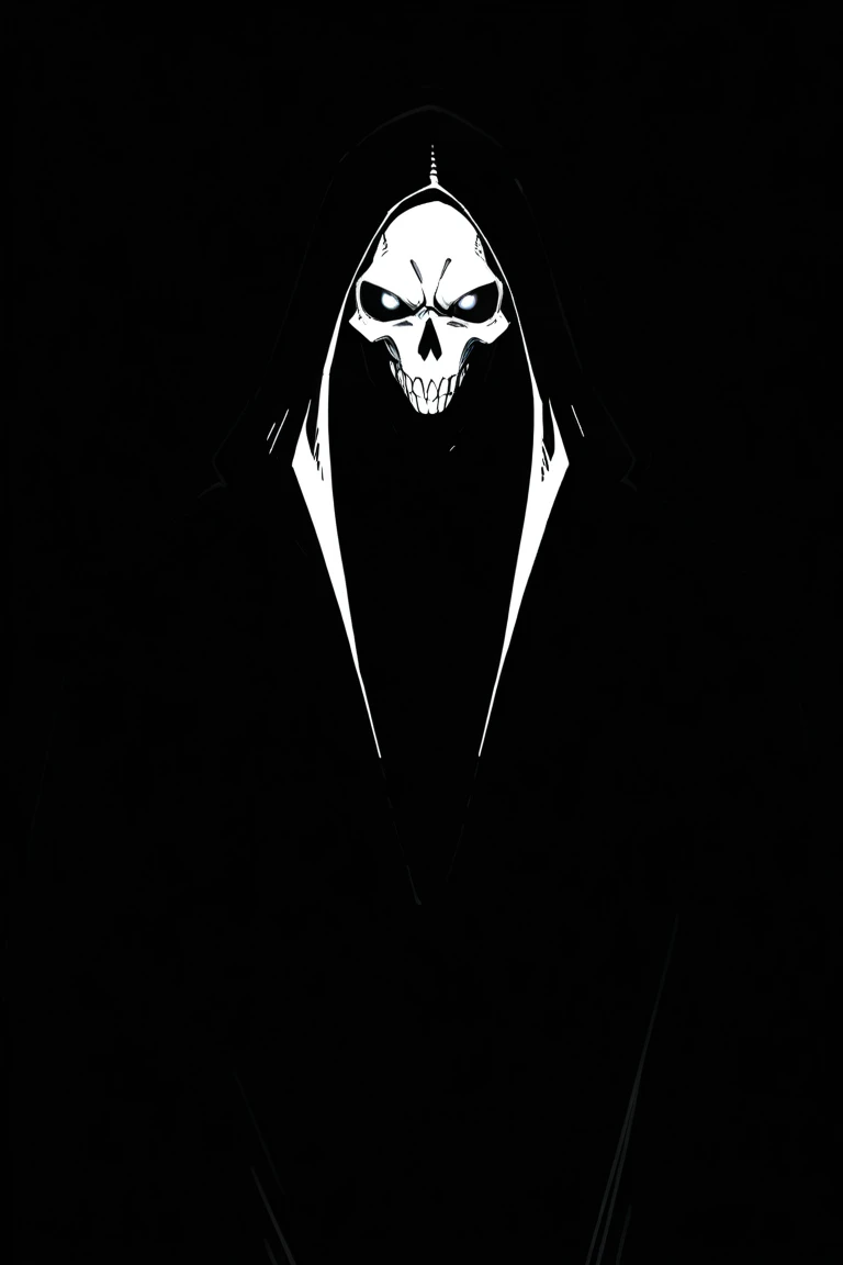 medieval image of a dark alien, horor, death and destruction, black andwhite, low quality