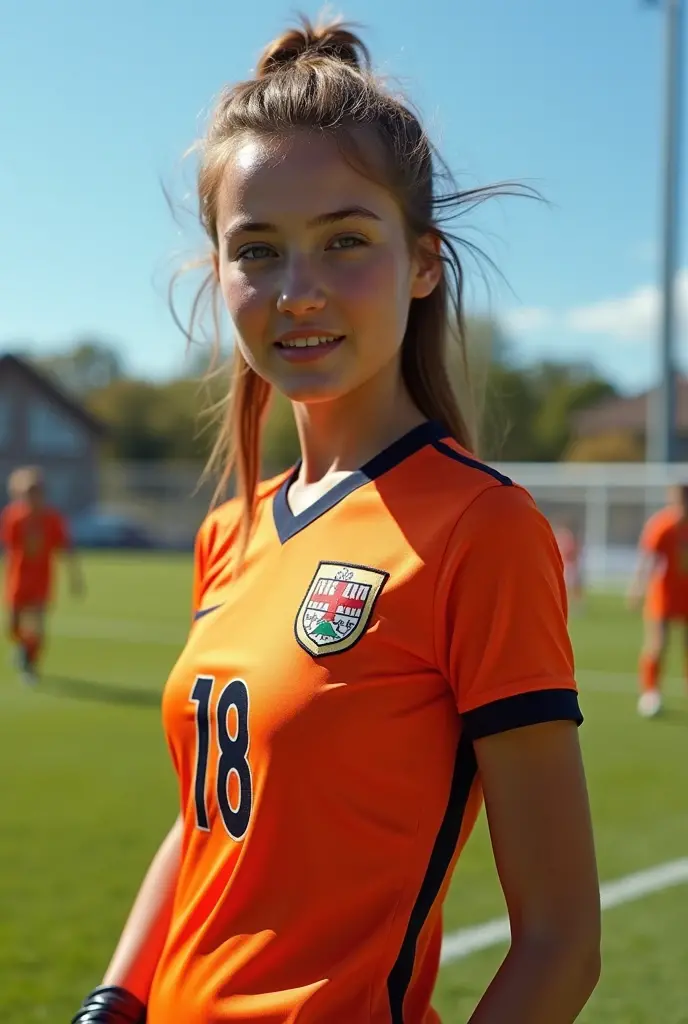 18 year old student wearing soccer jersey and bdsm
