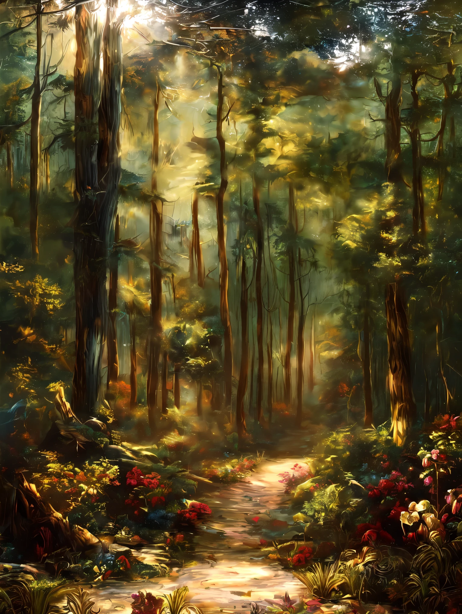 (masterpiece, Highest Quality, Highest Quality, Official Art, Beautiful and Artistic :1.2), (just a background : 1.5), ( Forest's Brilliant Light 、Fairy Background : 1.5), Fairy、 very detailed,( fractal art:1.3), colorful ,best detail