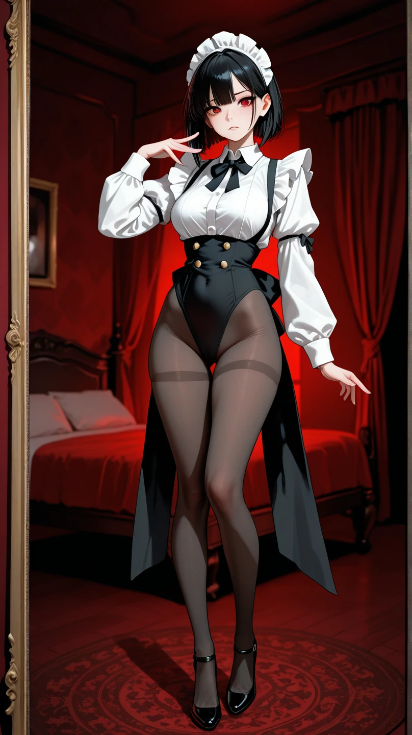 Ultra-realistic 8k CG, beautiful girl with white hair, blue eyes, open mouth, puffy, plump body, corset breast, fleshy thighs, white floral pattern stockings, high heels, full body, looking at the audience, symmetry, add_detail:1.5
